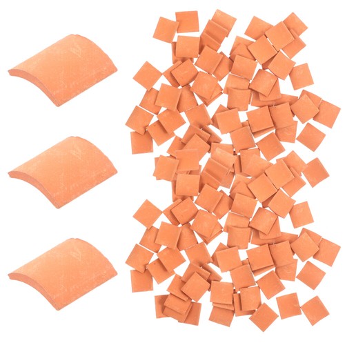 80 Pcs Roof Tiles Sand Table Architectural Decoration Mini for Craft Child