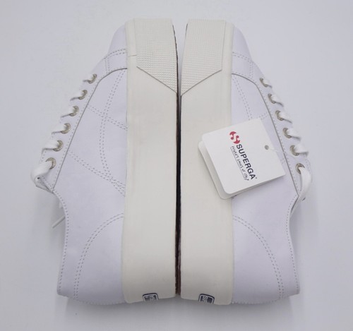 Talla 8 - SUPERGA 2970 Zapatillas Plataforma Cuero Mujer - Imagen 4 de 7