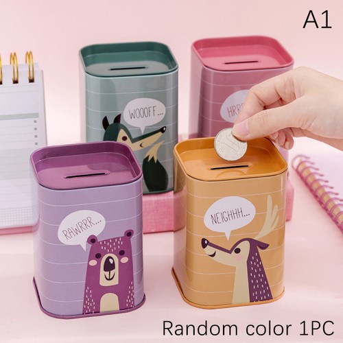Piggy Bank Metal Coin Box Sundries Cans Storage Cans Gift Cans Saving Money Box - Picture 10 of 17
