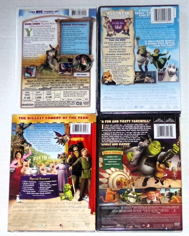 Shrek 1 2 3 & 4 Forever After Final Chapter (DVD) Dreamworks Animated Comedy NEW - Image 3 of 4