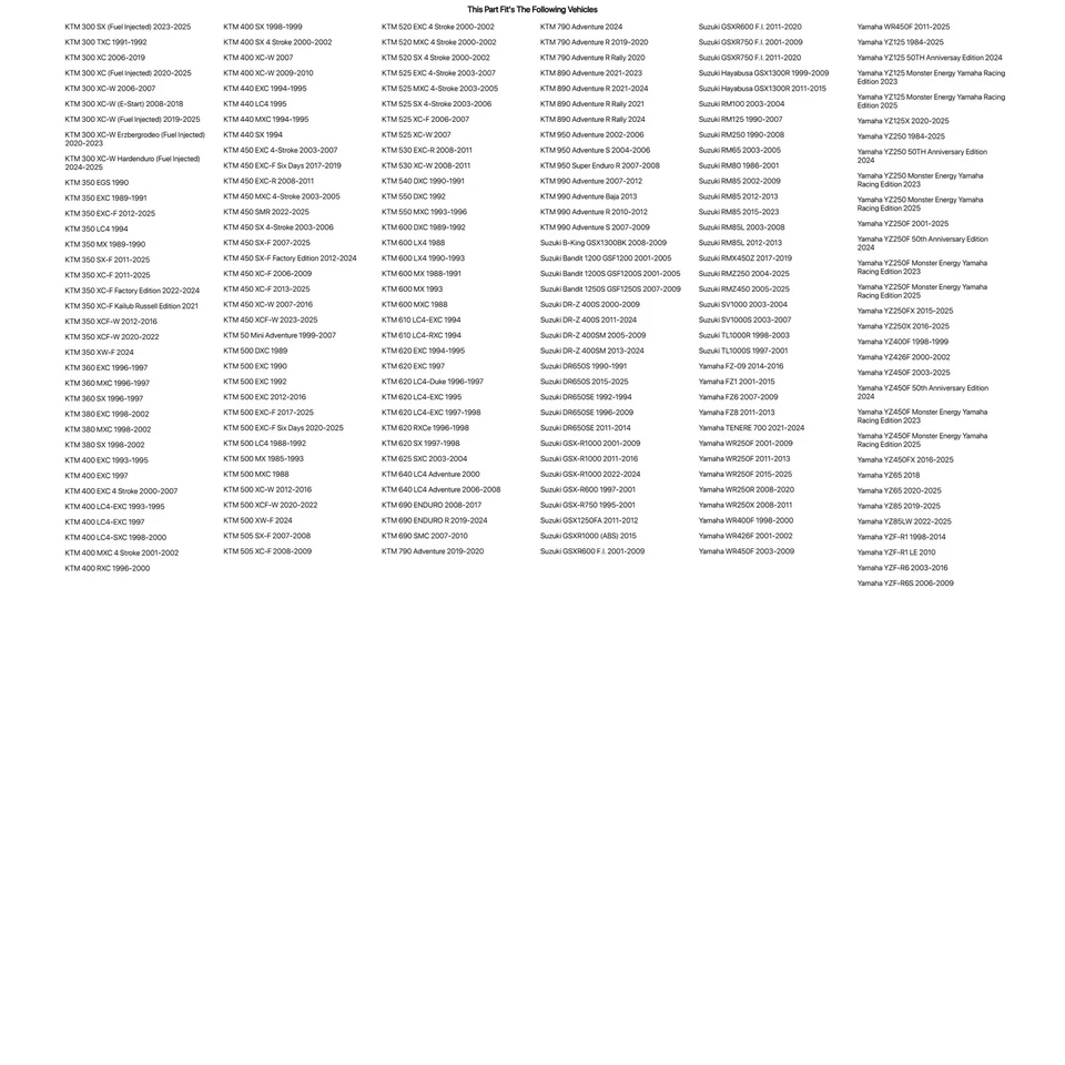 Kit de reparación de pernos ajustadores de cadena con brazo oscilante Tusk para Suzuki SV1000S 2003-2007 Foto 3 de 4