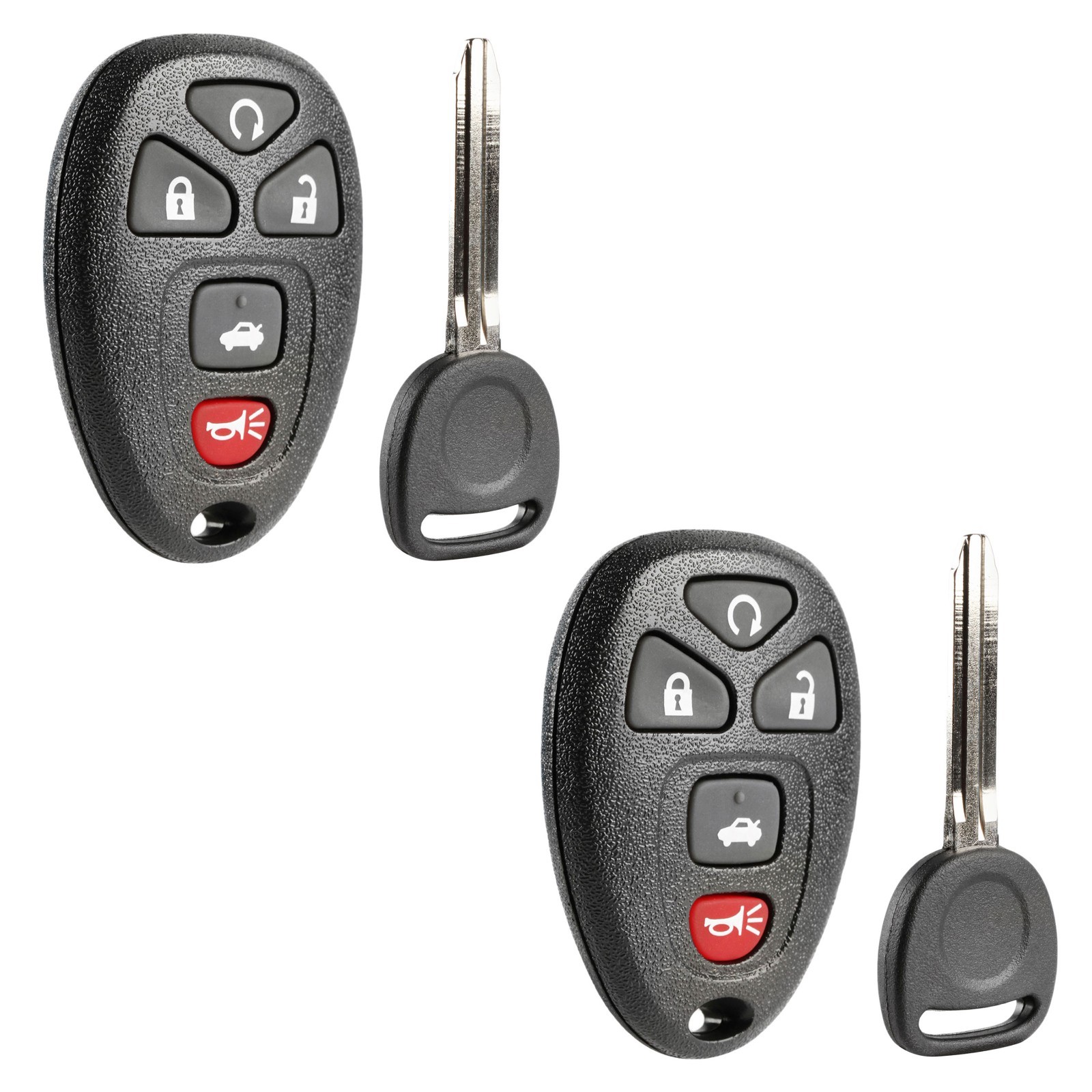 2 For 15912860 Ouc60270 Cadillac DTS Keyless Entry Remote Car Fob + Key