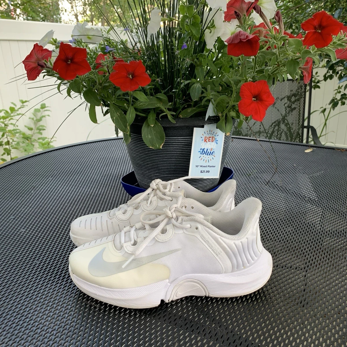 NikeCourt Air Zoom GP Turbo White Metallic Silver W for sale | eBay
