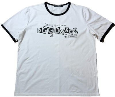 Dolce & Gabbana D&G Ringer Tee Love Is The Best Teacher Italy Sz 56