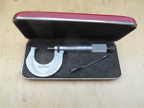 Starrett No. 230 micrometer, 0-1", .0001", with wrench and case