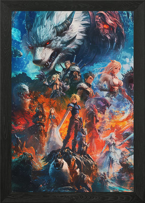 Final Fantasy poster Framed Wall Art Poster Canvas Print Picture
