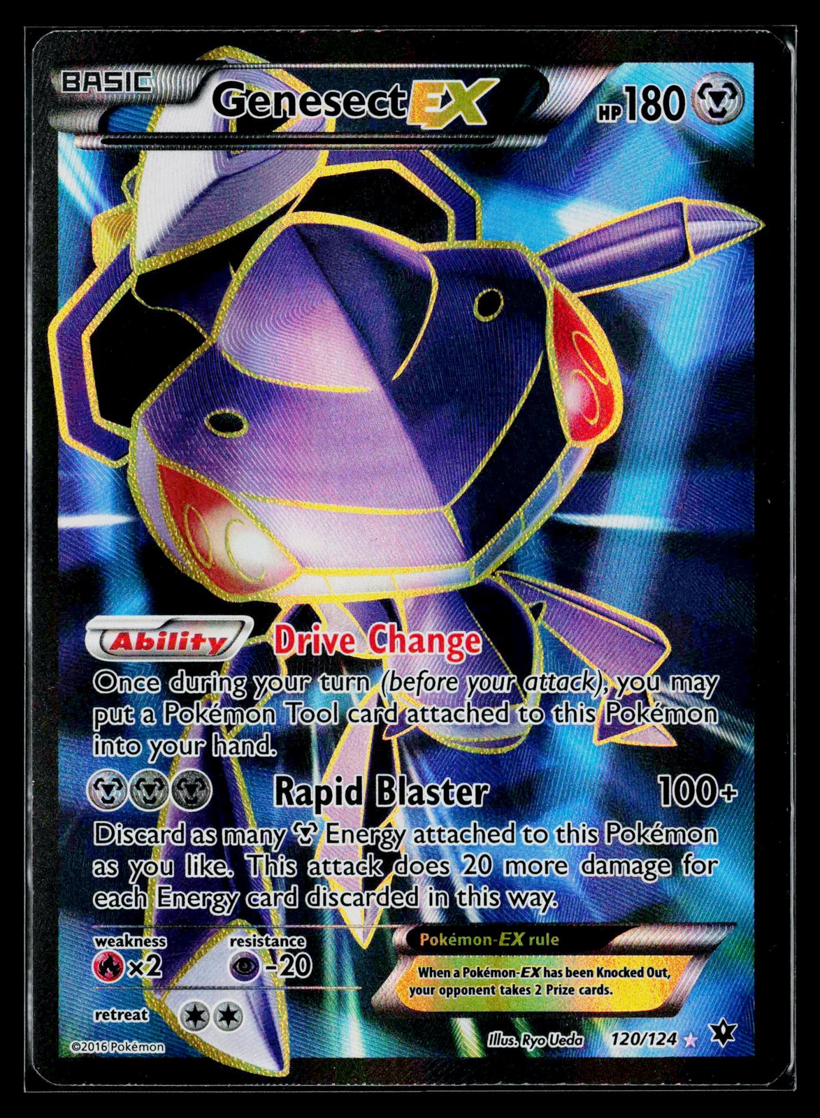 XY - Fates Collide #120/124 Genesect EX (Full Art)  LP