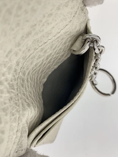 Estuche para tarjetas Maison Margiela de cuero blanco para mujer S56UI0128 usado - Imagen 5 de 6