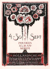 🌺 Vintage Floral Art Nouveau Poster - c1910s - 24x36” Unframed 🌺