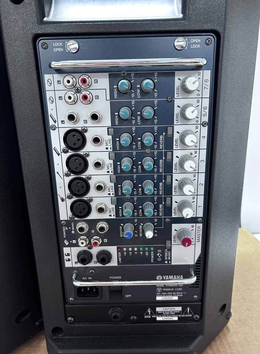 Yamaha Stagepas 300 Portable PA System 2 Speakers w/8Channel
