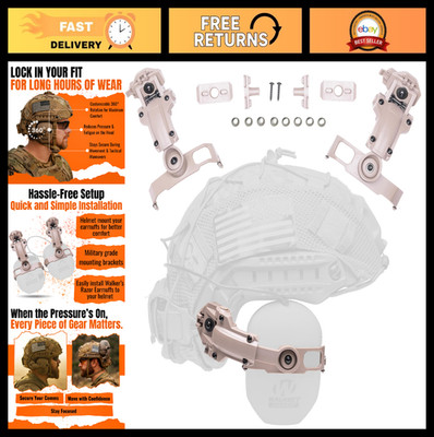 ARC Rail Adapter for Ops-Core, Fast, ACH, MICH Helmets + Howard Leight Earmuffs