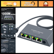 Ethernet Adapter for Starlink Gen3/Mini, 4 RJ45 Ports, High-Speed Network Access