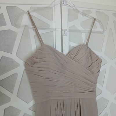 WToo Taupe Bridesmaid Crinkle Chiffon Maxi Dress Womens 0 Neutral Boho | eBay WToo Taupe Bridesmaid Crinkle Chiffon Maxi Dress Womens 0 Neutral Boho | eBay