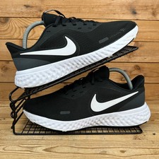 Nike Trainers Womens Size UK 7 Revolution 5 Black White Mesh Running Gym Shoes