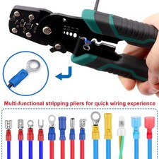 210PCS Wire Butt Connectors with Crimping Tool 22-10AWG Insulated Terminals