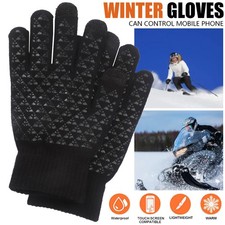 Windproof Winter Warm Gloves Mens Fleece Lined Thermal Touch Screen Glove Hiking