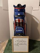 Marvel Captain America Team Effort Bucket III Cooler Cart 14 way Golf Bag