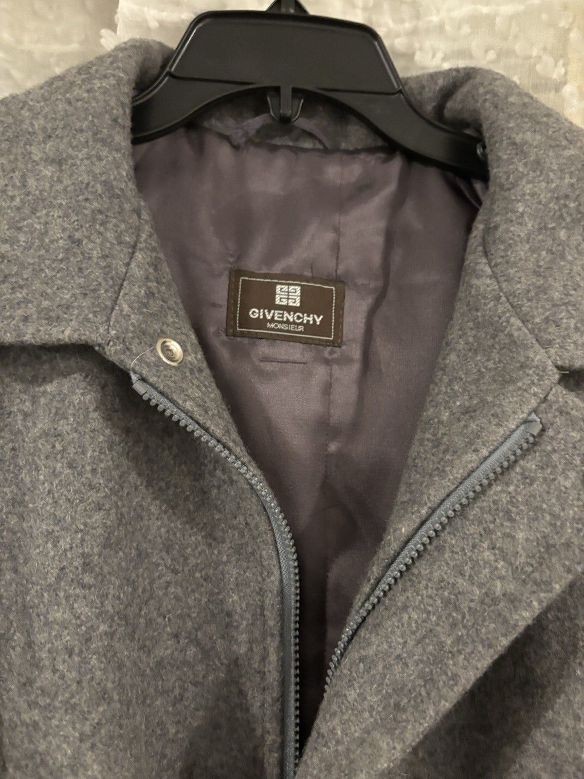 Givenchy Gray Bomber Jacket Men Button Zipper Acc… - image 4