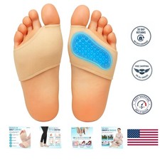 Gel Cushions for Ball of Foot Pain - Reusable Metatarsal Sleeves for Men  Women