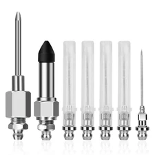 Grease Gun Needle Tip Kit 7 Pcs, 5Pc Grease Gun Needle Tip Mouth+ 1Pc R