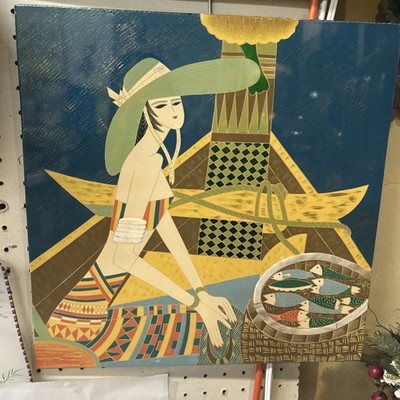 Ting Shao Kuang Vintage Lacquered Wall Art 16 x16   Reminiscence 