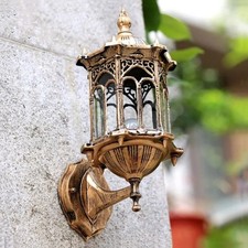 Retro Outdoor Lantern Light Garden Wall Lamp Courtyard Lighting Decorative UK