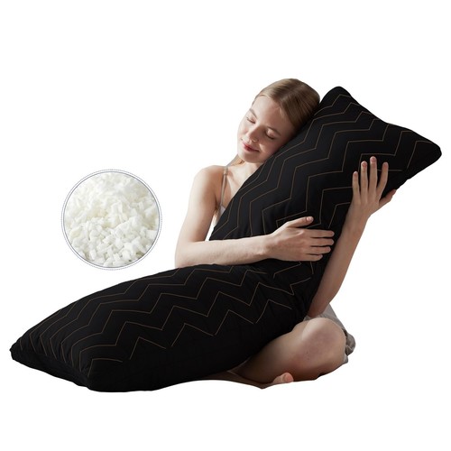 DOWNCOOL Quilted Memory Foam Body Pillow - Large Full Body Pillows for Adults...