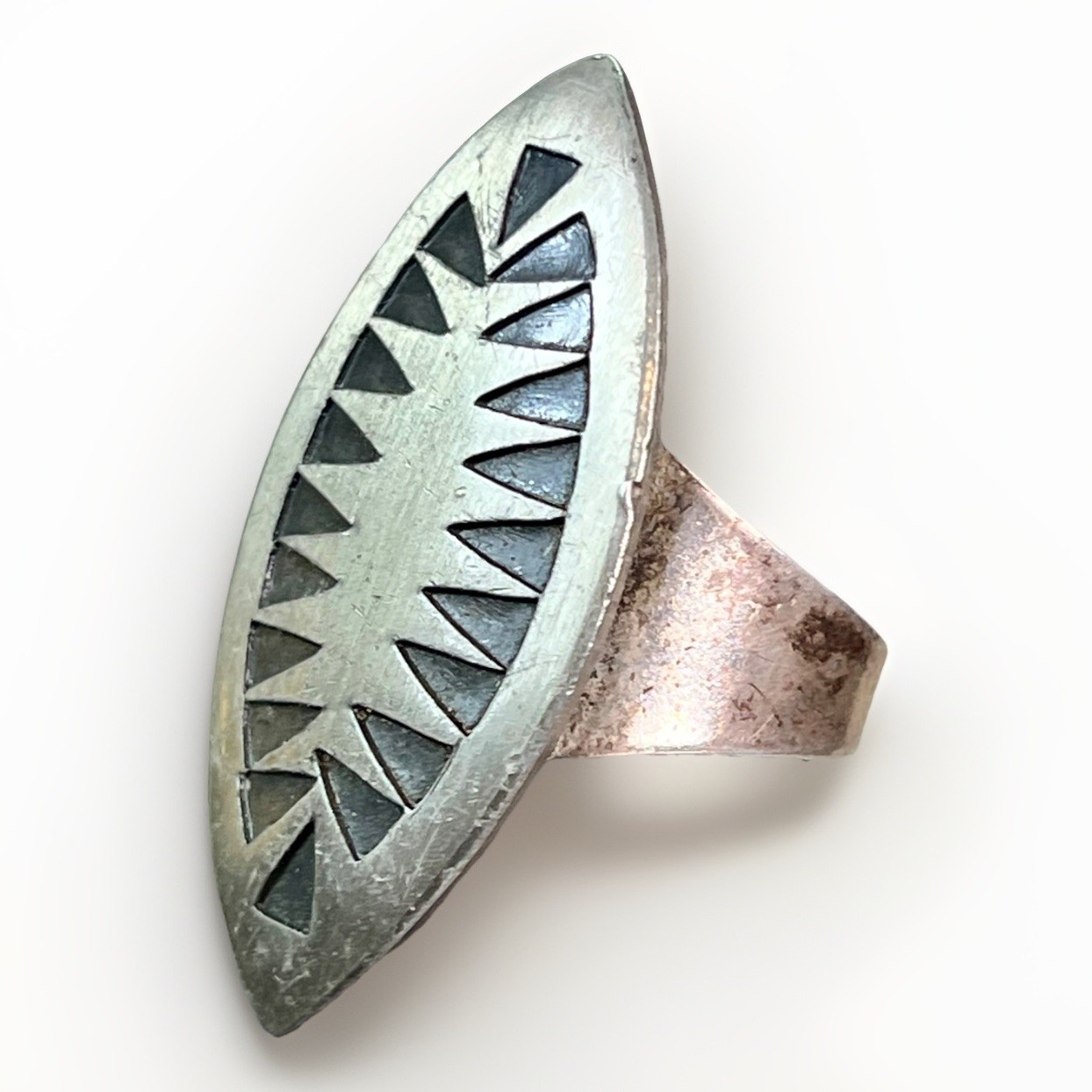 Denmark Sterling Silver Ring Geometric Triangle S… - image 3