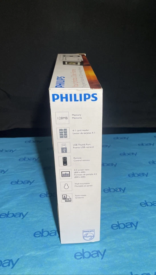 DIGITAL PHOTO FRAME Philips LCD Mahogany - 8 inch Home Essentials W/ Clock - Image 4 of 4