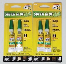 SET OF 2 The Original Super Glue Gel No Runs or Drips Cures Quickly .12oz