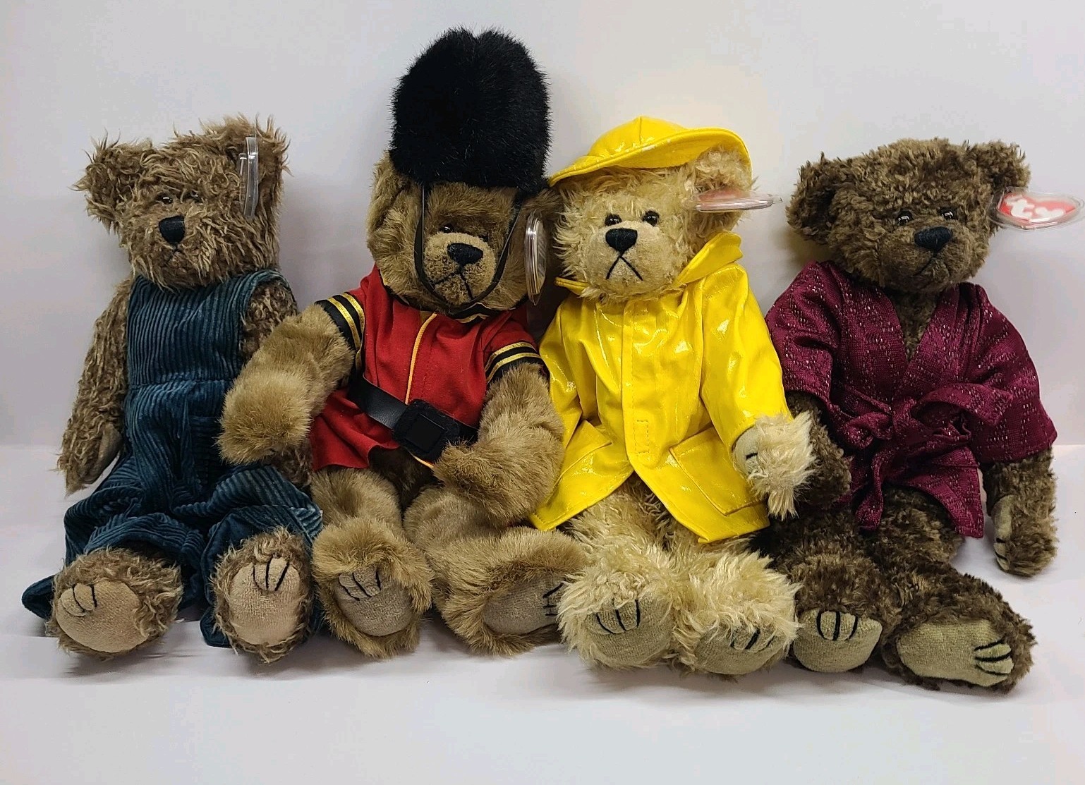 TY 12" Collector Bear Lot – Grover, Malcolm, Gordon & Tyrone – All with Tags