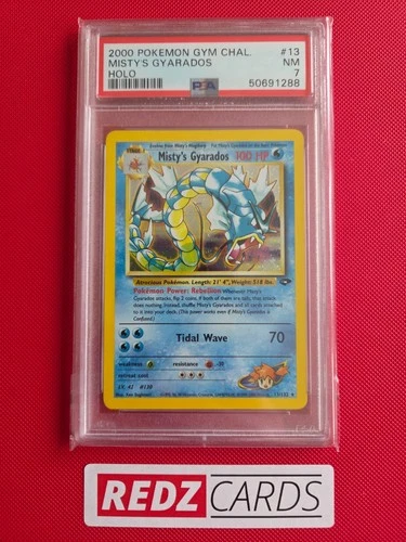PSA 7 Mistys Gyarados 13/132 Gym Challenge Holo Rare graded Pokemon Card