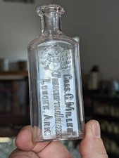 ***RARE*** Chas Miller Lonoke Arkansas Druggist Pharmacy Prescription Bottle
