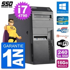 PC Tour Lenovo ThinkCentre M83 Intel i7-4790 RAM 16Go SSD 240Go Windows 10 Wifi