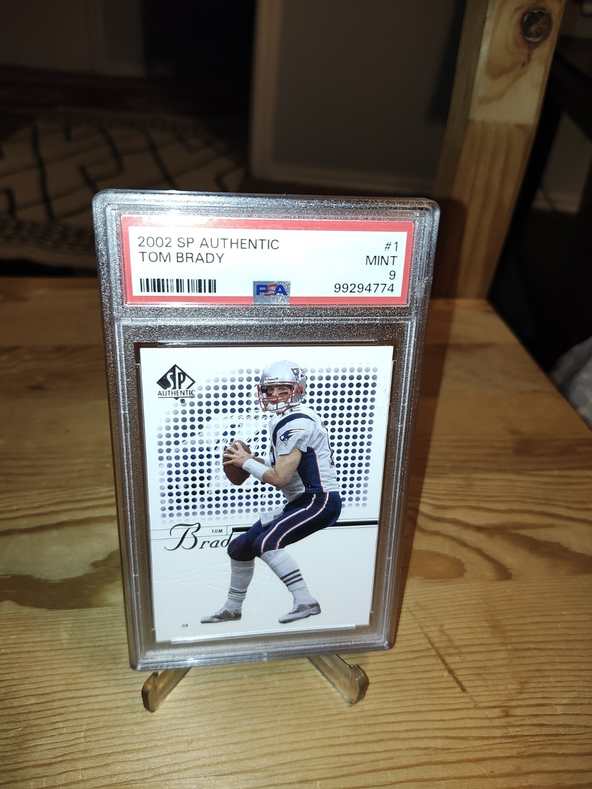 Tom Brady 2002 --Upper Deck- SP Authentic #1- PSA 9 NE Pats-The White Card !