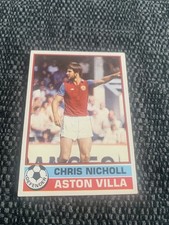 CHRIS NICHOLL ASTON VILLA  FOOTBALL CARD RED BACK 1974 1975 C