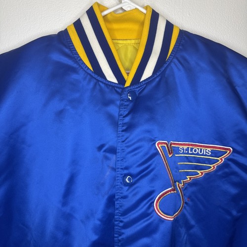 Vtg Rare NHL St Louis Blues Starter Satin Bomber Jacket Mens XL Made In USA - Picture 2 of 10