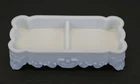 Imperial Glass Milk Glass Vanity Tray Organizer IG Mark 8" Divided VTG 1950-1960