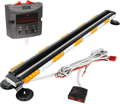47'' Rooftop Strobe Flashing Light Bar with 28 Strong Magnets High Visibility LE