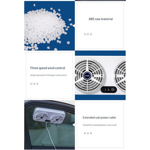 Vehicle Compatible USB Car Exhaust Fan with Adjustable Airflow Settings - Picture 9 of 12