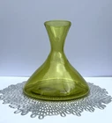 Vintage Blenko 998 Carafe Vase Chartreuse seeded Glass Rare no Handle EUC