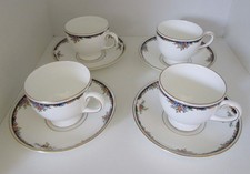 WEDGWOOD OSBORNE  Bone China. 4 X Teacups & Saucers.