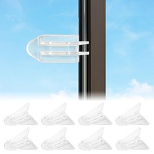 8 Pack Baby Proof Sliding Door Lock, Child Proofing Safety Closet Locks Clear...
