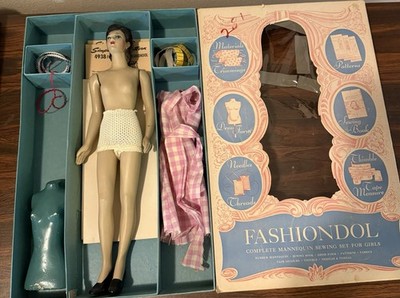 Vintage 1940 Doll Sewing Mannequin Kit Fashiondol Latexture 14  Doll w Box NR