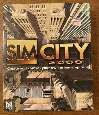 SimCity 3000 (PC, 1999) Big Box Complete w/ Manual Inserts CIB