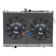 Aluminum Radiator+Fans for 2003-2006 Mitsubishi Outlander ZE ZF 4G64 4G69 2.4L