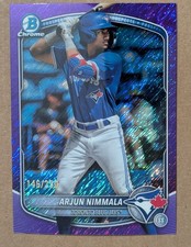 2025 Bowman Chrome Arjun Nimmala Purple Shimmer /250 #BCP-228 Toronto Bluejays