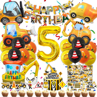 Bagger Deko Kindergeburtstag 5, Baustelle Geburtstag Deko, Set Party Geburtstags