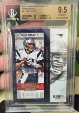 2013 Panini Contenders Ticket Cracked Ice #67 Tom Brady /21 BGS 9.5