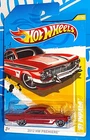 Hot Wheels 2012 HW Premiere Series #37 '61 Impala Dark Red w/ MC5s